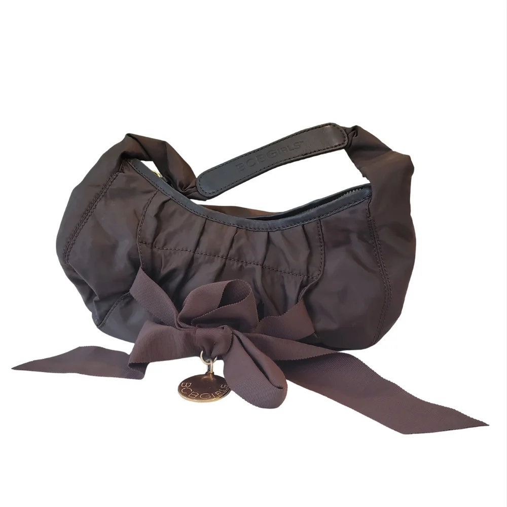 BCBG Brown Bag with Bow Accent